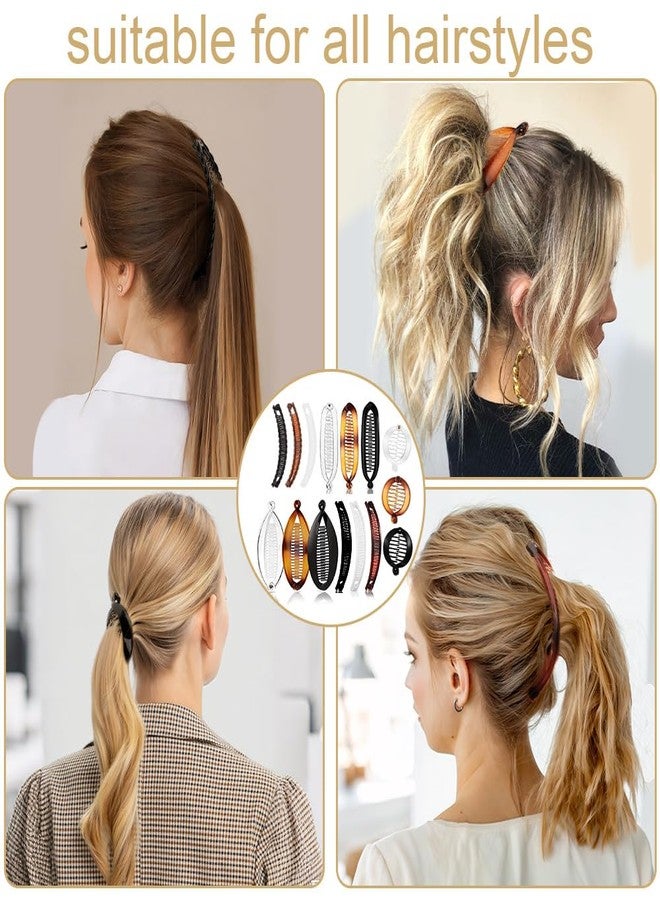 Exacoo 15PCS Banana Hair Clips For Women,Large Small Mini Hair Banana Clips for Thick Thin hairs Ponytail Curly hair Accessories for Women Girls,5 Styles - Image 4